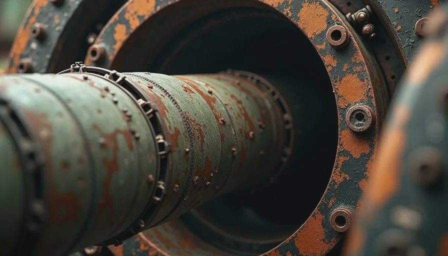 Operator loading a large shell into the gun breech by hand