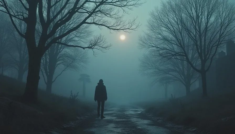 Quiet exploratory path in a moody, detailed indie game world