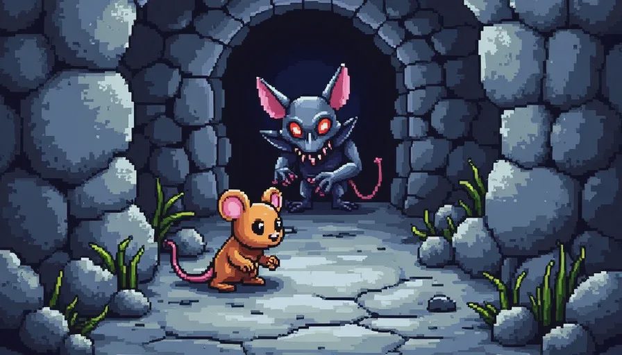 Mina using the Hollowing ability to reposition behind an enemy in a crypt